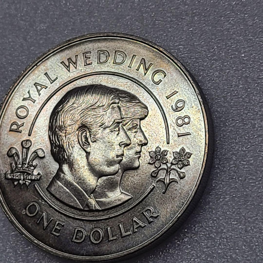 4375. 貴重　 美品　1981年　バミューダ エリザベス　1ドル　大型