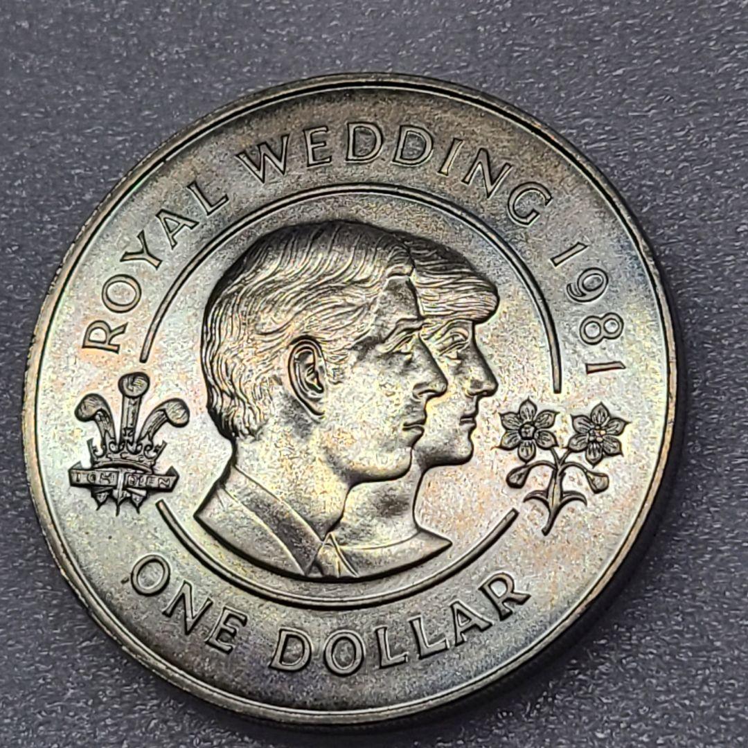 4375. 貴重　 美品　1981年　バミューダ エリザベス　1ドル　大型