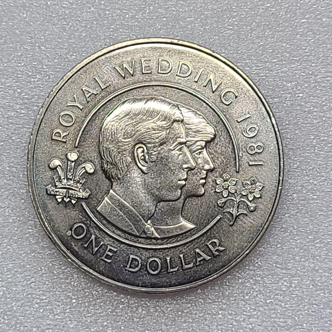 4375. 貴重　 美品　1981年　バミューダ エリザベス　1ドル　大型