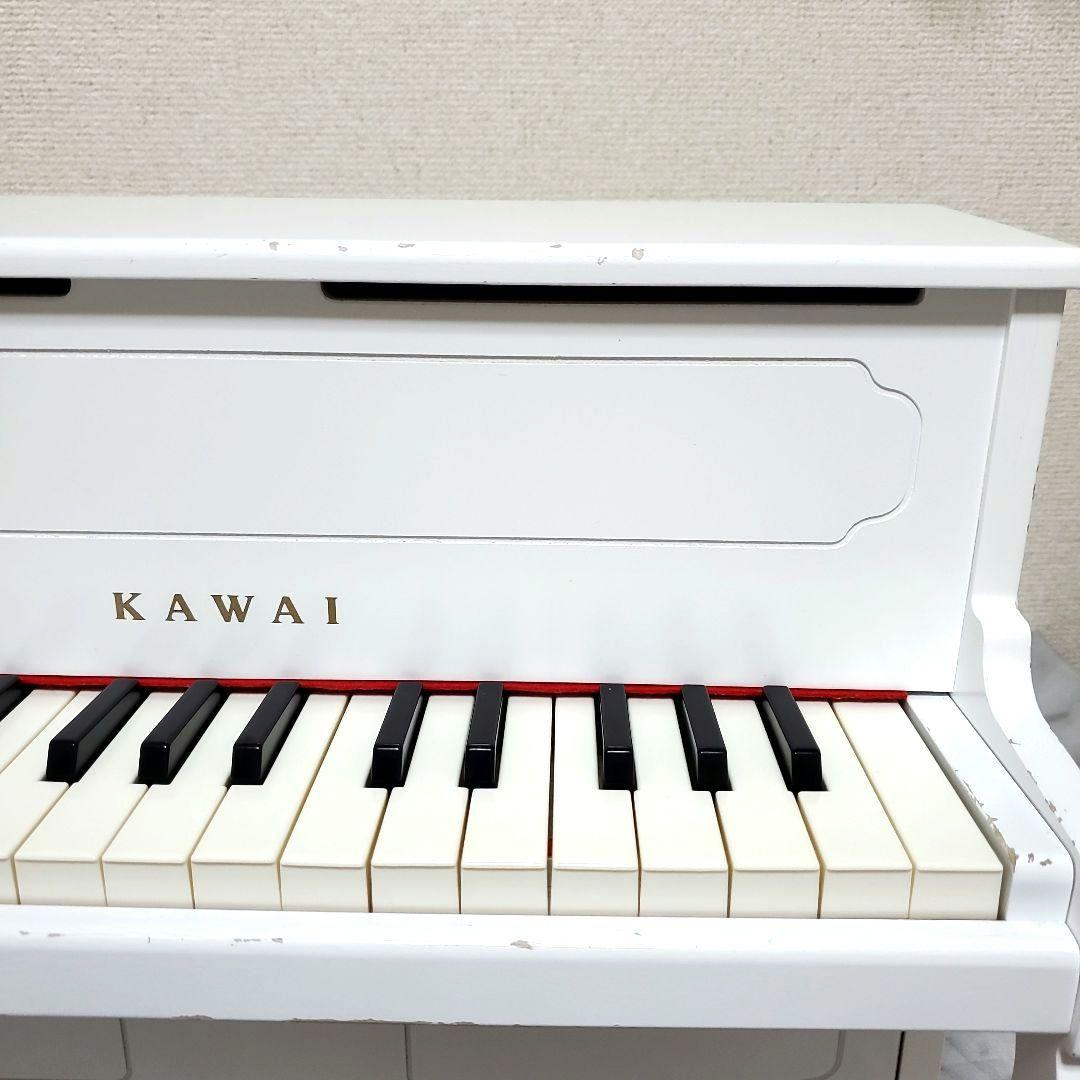 おで カワイ　アップライトピアノ　ミニピアノ　ホワイト