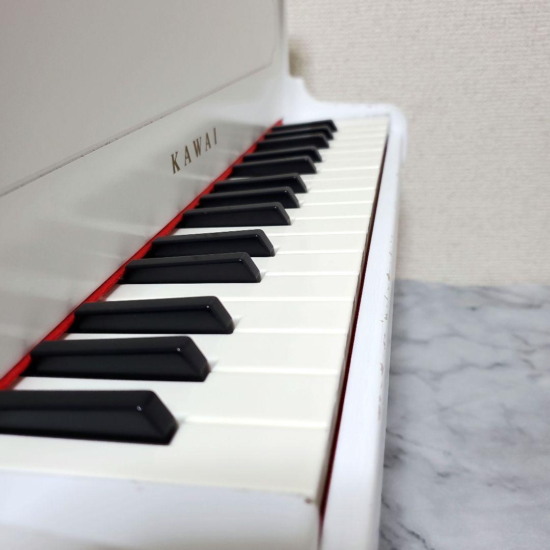 おで カワイ　アップライトピアノ　ミニピアノ　ホワイト
