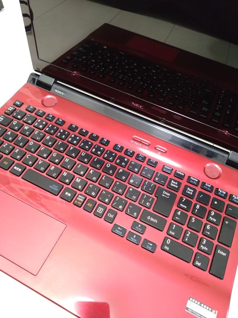 LAVIE NS350/D ノートPC レッド ACアダプター付き