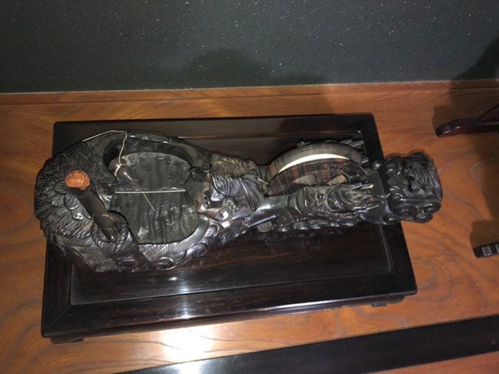 骨董  墨壷（黒檀)