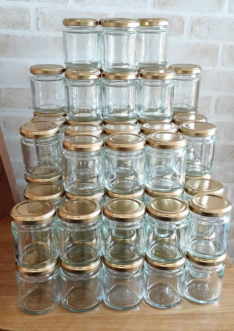 ガラス瓶 80個セット 金属蓋付き 空き瓶 プリン 浜んまち
