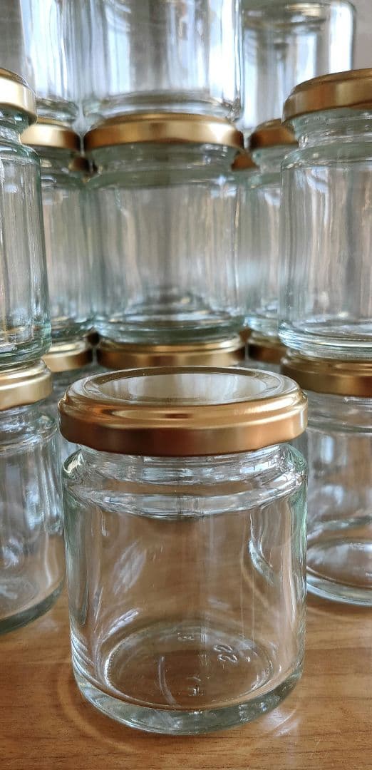 ガラス瓶 80個セット 金属蓋付き 空き瓶 プリン 浜んまち