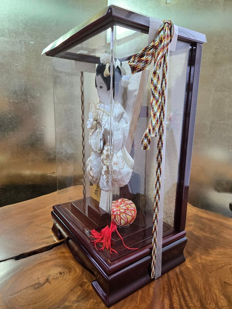 【展示品限り】正月飾り　羽子板　ケース飾り　※閉店セール　H33