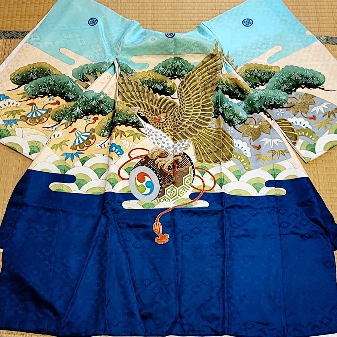 七五三 お宮参り フルセット 5歳 男の子 正絹 刺繍使い 高級 着物 日本製