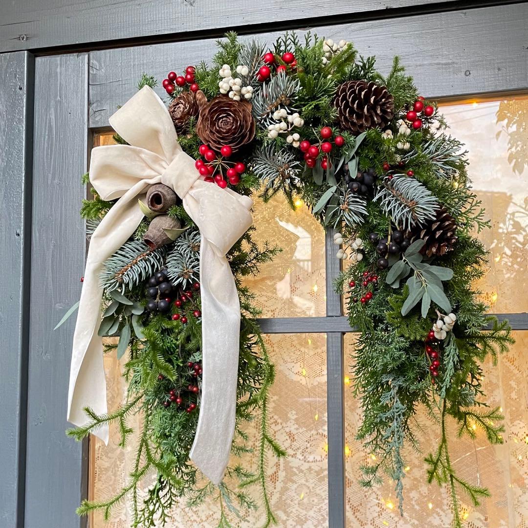 ホースシュー　幸せを呼ぶ　クリスマスリース　特大