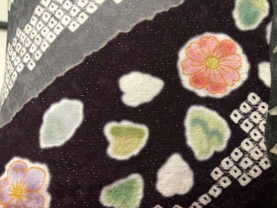 一閑張り　一閑張りバック　蹴鞠猫 歌川国芳　正絹　猫