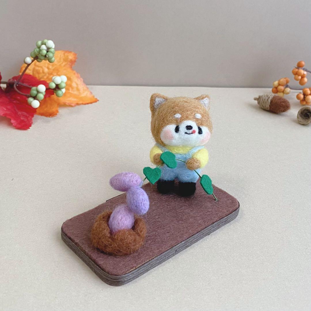 専用ページ　お芋掘り柴犬ちゃん　羊毛フェルト