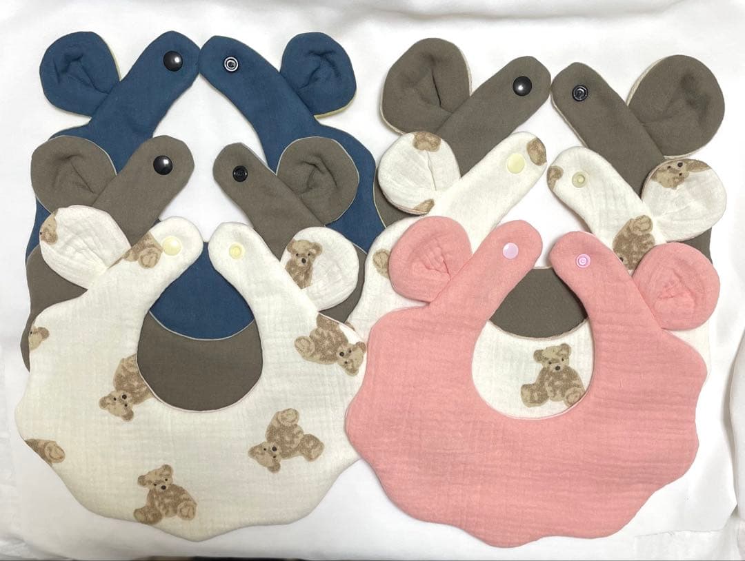クマさんお耳のスタイ２枚set ハンドメイド