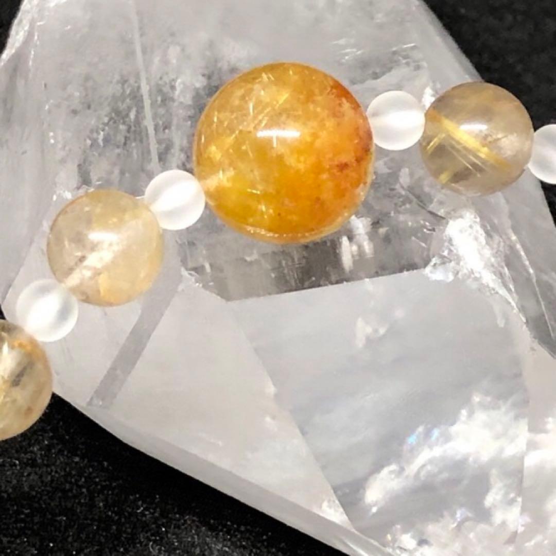 フラワーガーデンルチル　ルチル　白水晶　ブレスレット