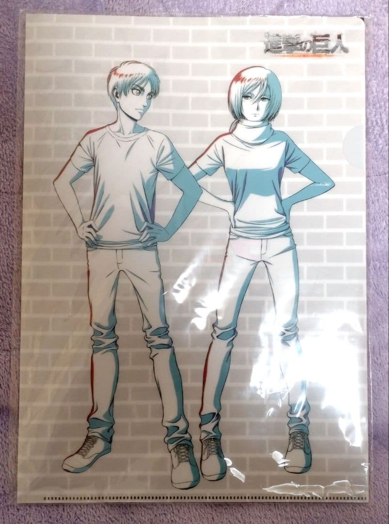 【希少】進撃の巨人 エレン ミカサ アニスタ クリアファイル A4 2枚セット