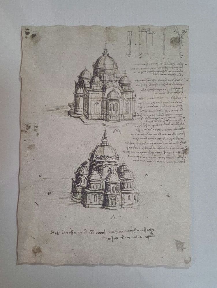 レオナルド・ダ・ヴィンチの5つスケッチを集めた壁掛けのアート