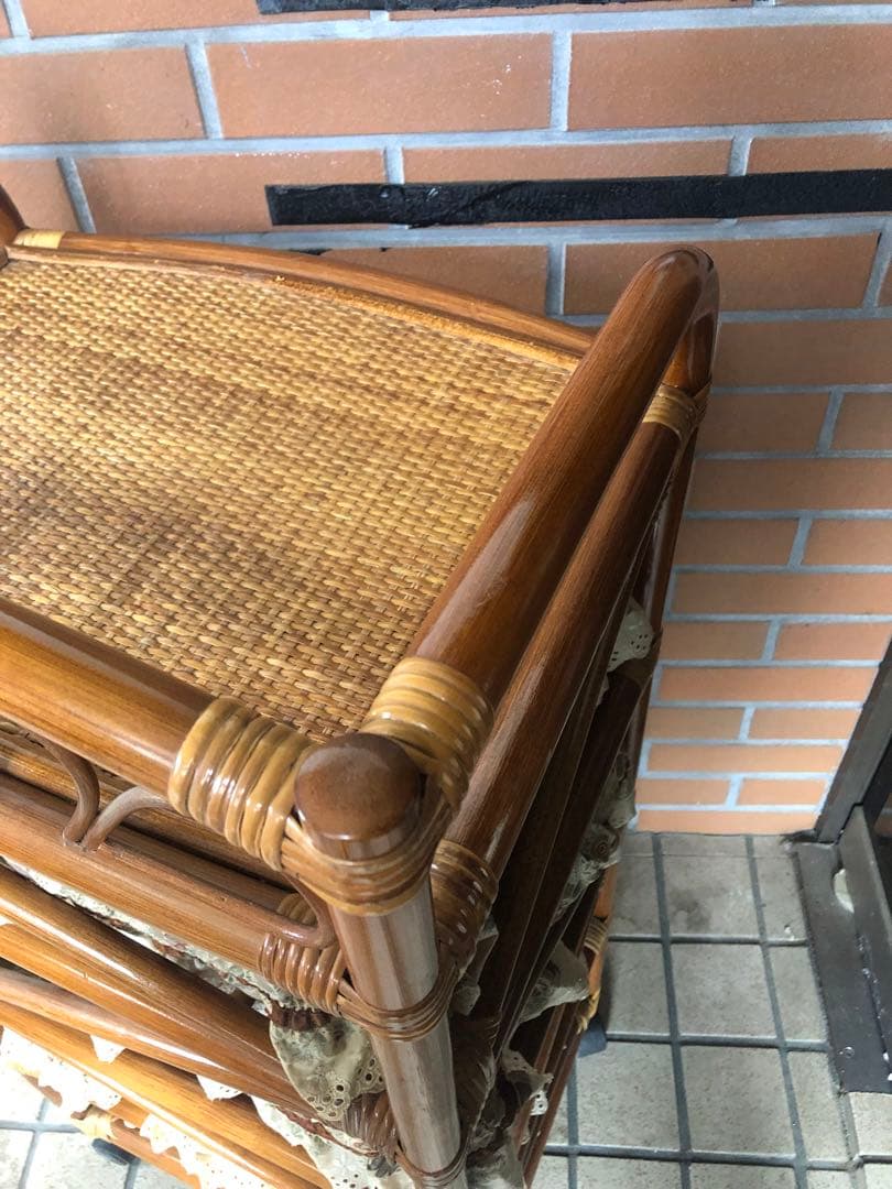 g ラタン　チェスト　レトロポップ　KAZAMA ランジェリーボックス　収納家具