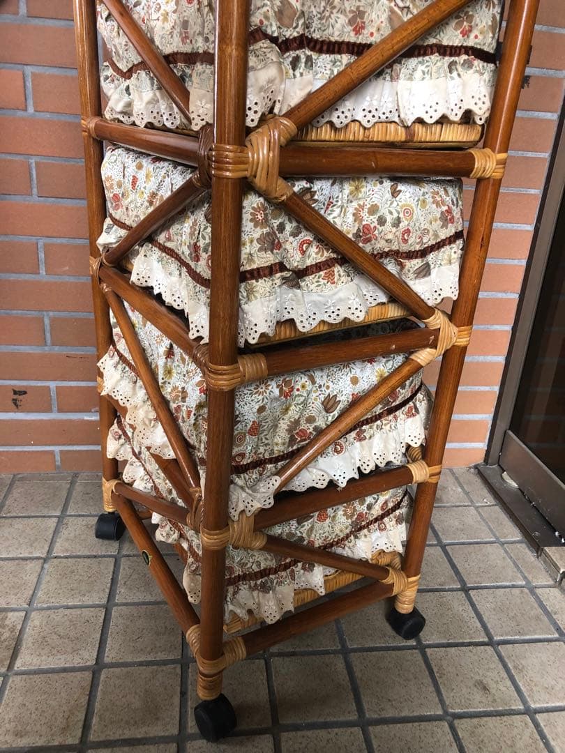 g ラタン　チェスト　レトロポップ　KAZAMA ランジェリーボックス　収納家具