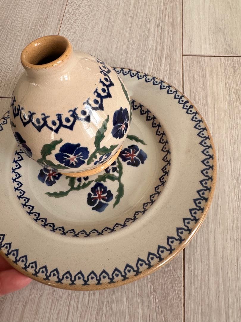 アイルランド製プレート瓶セット花柄ヴィンテージ あちゃちゅむアッシュペー