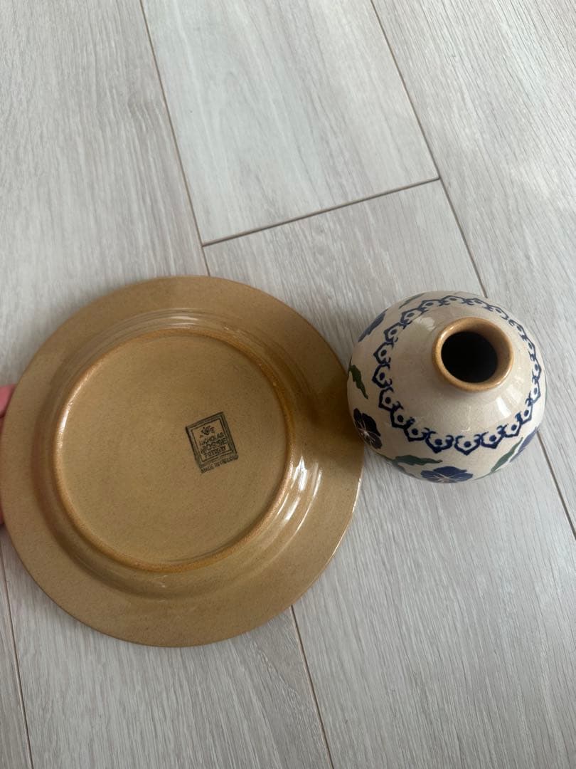 アイルランド製プレート瓶セット花柄ヴィンテージ あちゃちゅむアッシュペー