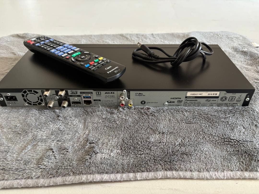 パナソニック ブルーレイ DMR-BRT1030 レコーダー 2018年製