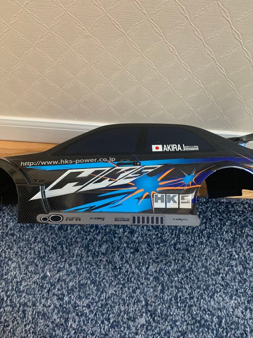 タミヤ　1/10ラジコン用ボディ　HKS　レーシング　アルテッツァ　カーボン柄