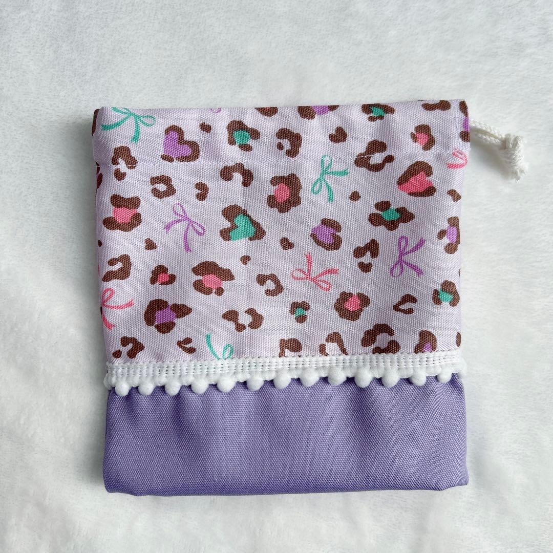 パープルｘヒョウ柄♡入園入学6点セット 女の子　レッスンバッグ　上履き入れ