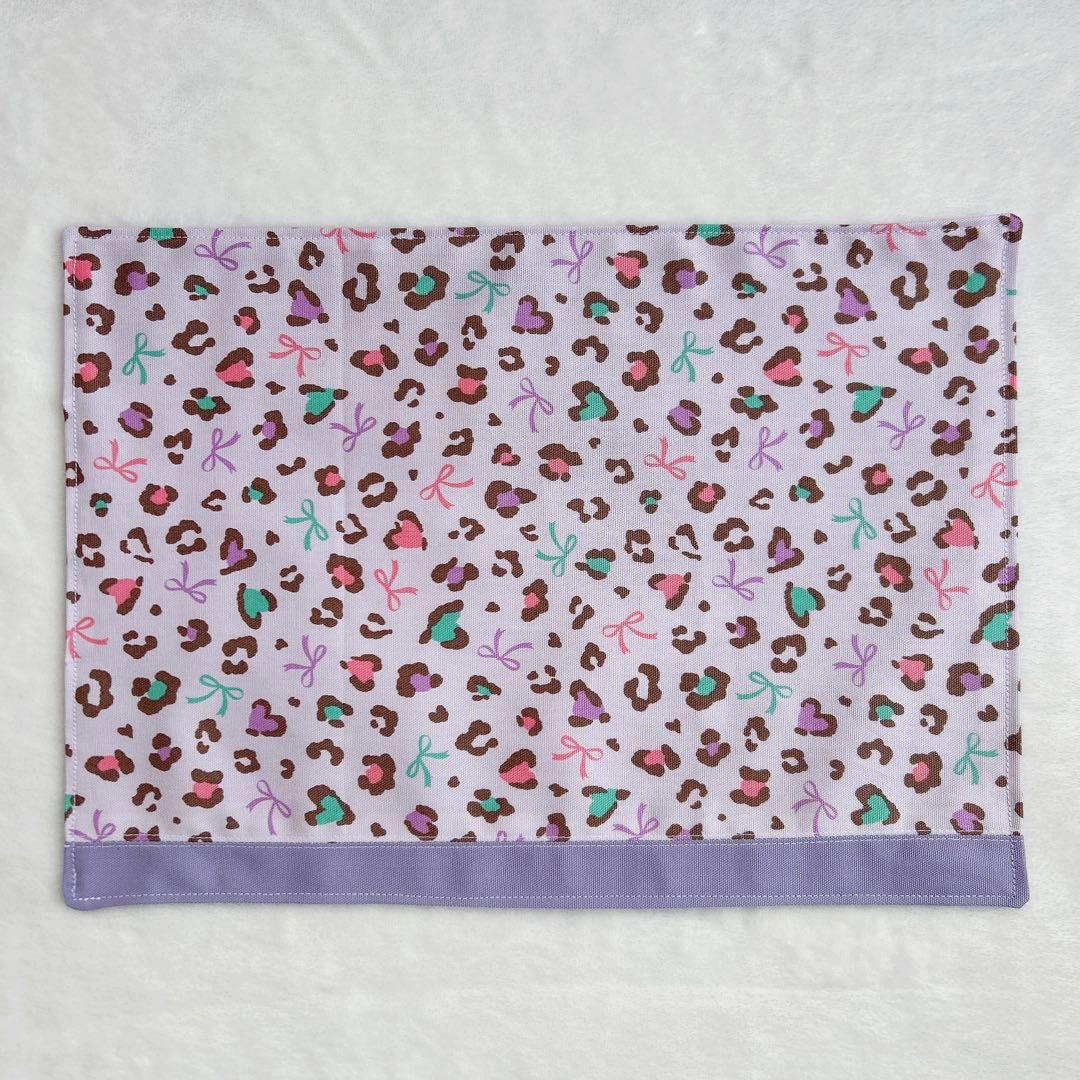 パープルｘヒョウ柄♡入園入学6点セット 女の子　レッスンバッグ　上履き入れ