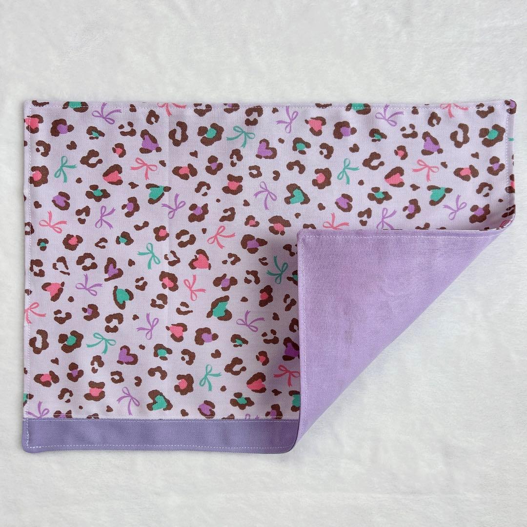 パープルｘヒョウ柄♡入園入学6点セット 女の子　レッスンバッグ　上履き入れ