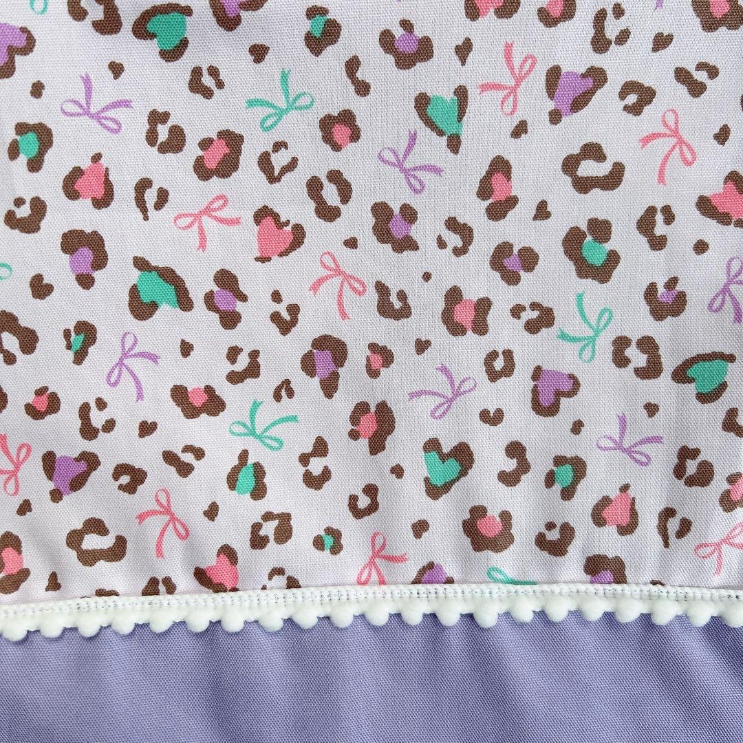 パープルｘヒョウ柄♡入園入学6点セット 女の子　レッスンバッグ　上履き入れ