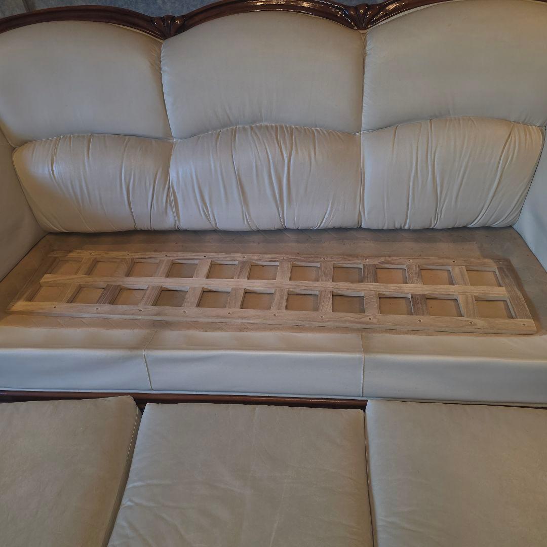 【アンティーク】ビンテージ本革レザー 3人掛けソファ