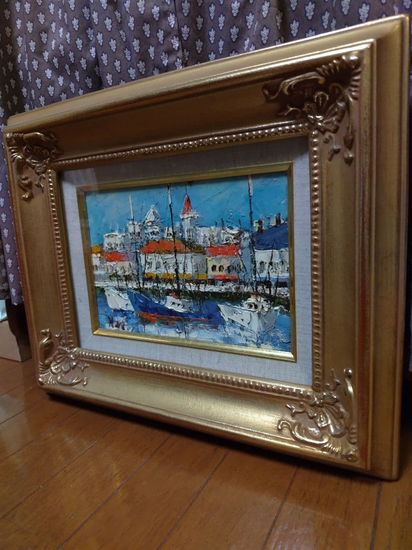 【値下げ】渡部ひでき 油彩画　絵画　額縁付き