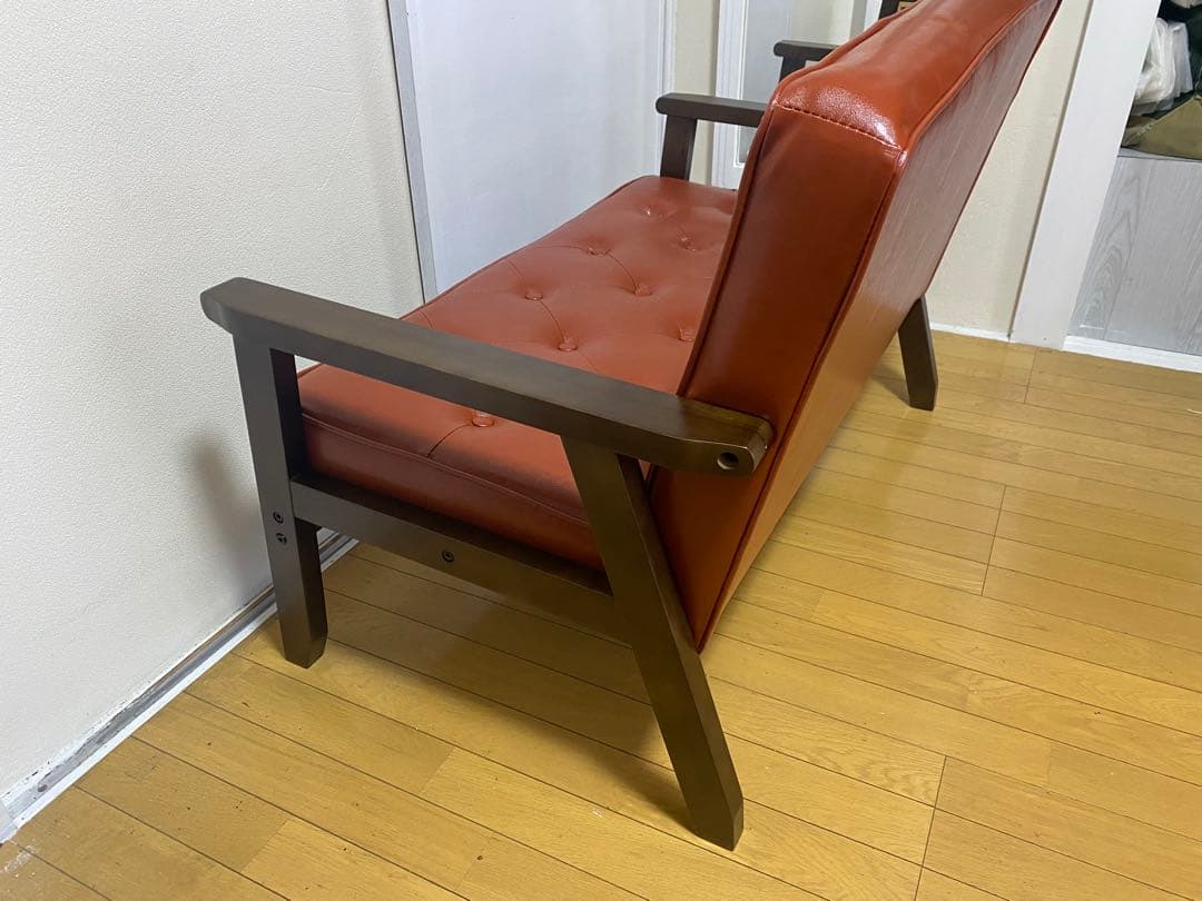 2人掛けソファ　PVC 合成皮革　vn001-2p カッパー