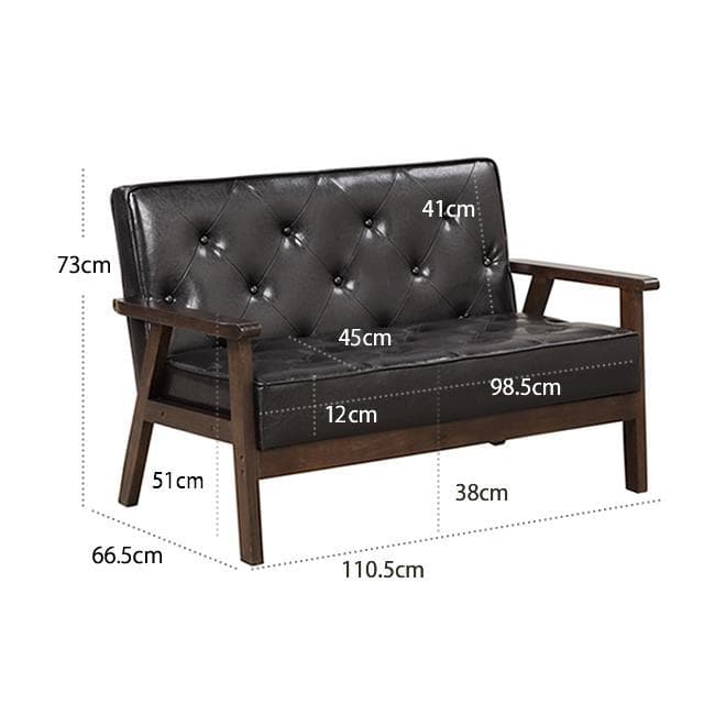 2人掛けソファ　PVC 合成皮革　vn001-2p カッパー