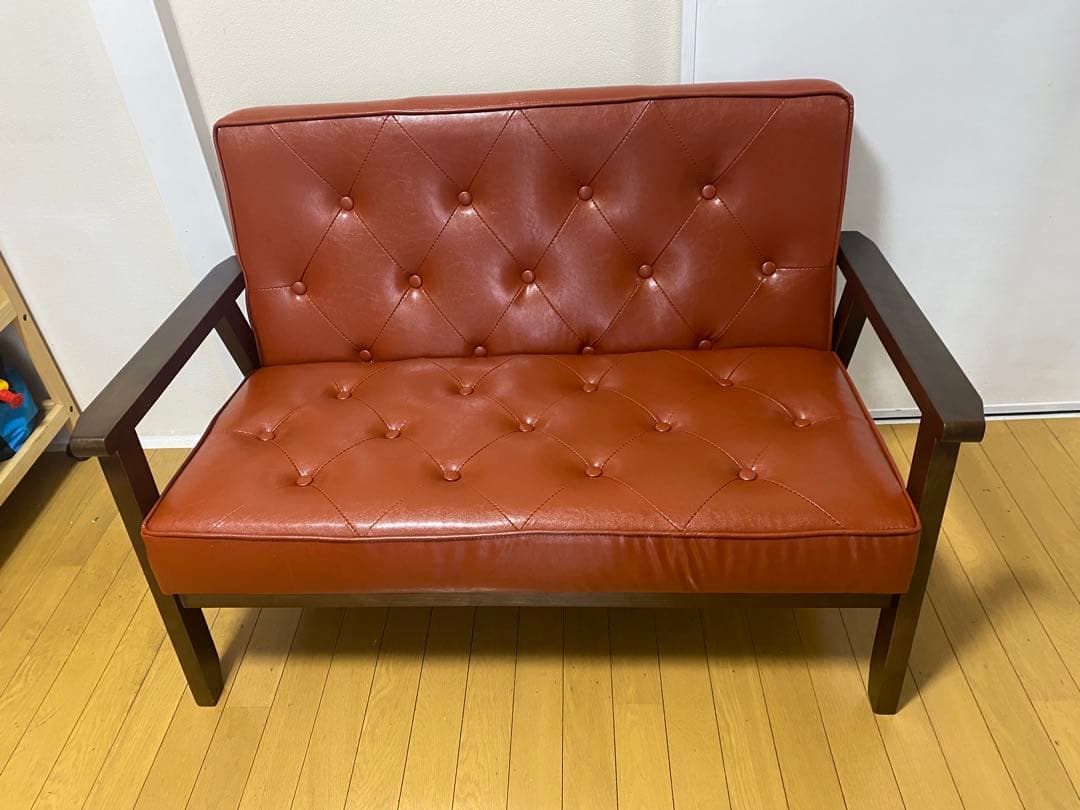 2人掛けソファ　PVC 合成皮革　vn001-2p カッパー