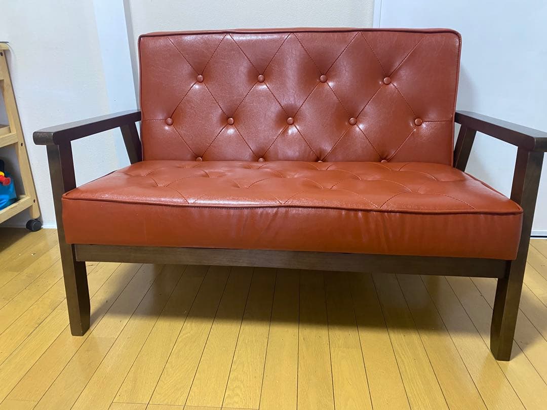 2人掛けソファ　PVC 合成皮革　vn001-2p カッパー