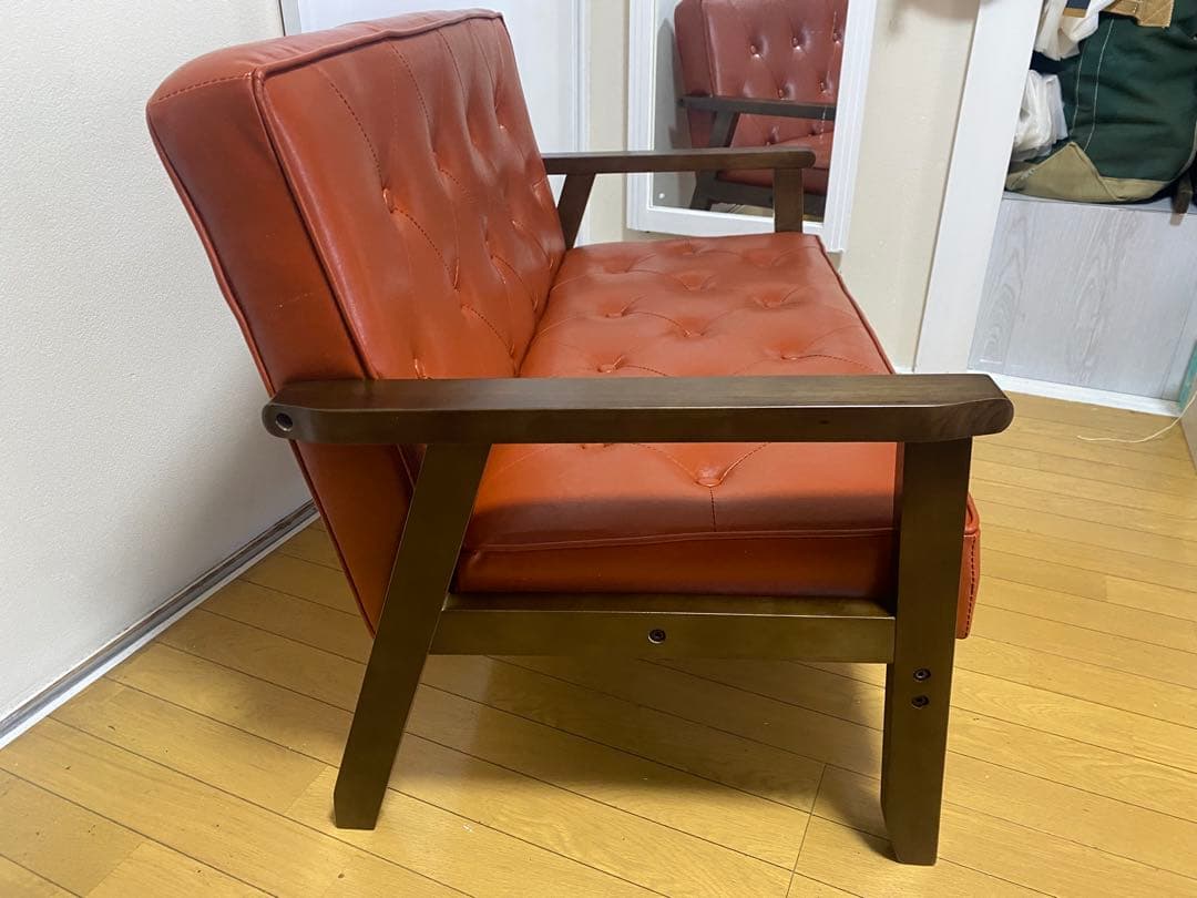 2人掛けソファ　PVC 合成皮革　vn001-2p カッパー