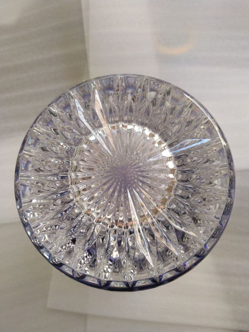 ウォーターフォード　花瓶　ダイヤモンドコバルト