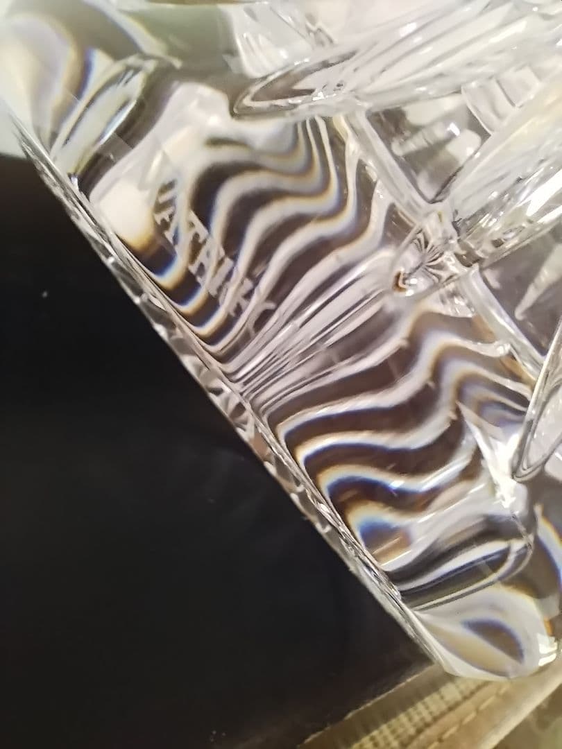 ウォーターフォード　花瓶　ダイヤモンドコバルト