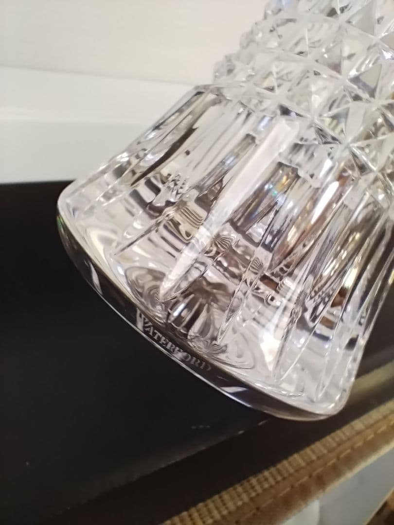 ウォーターフォード　花瓶　ダイヤモンドコバルト