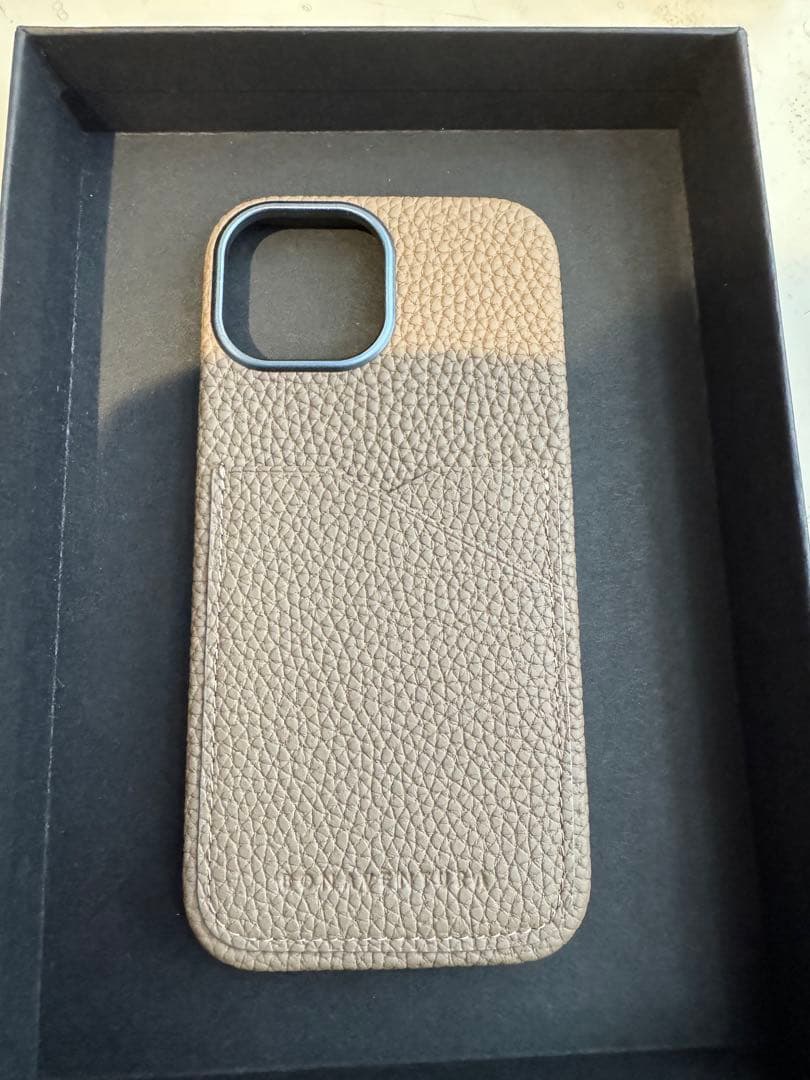 Bonaventura ベージュ レザー iPhone15ケース