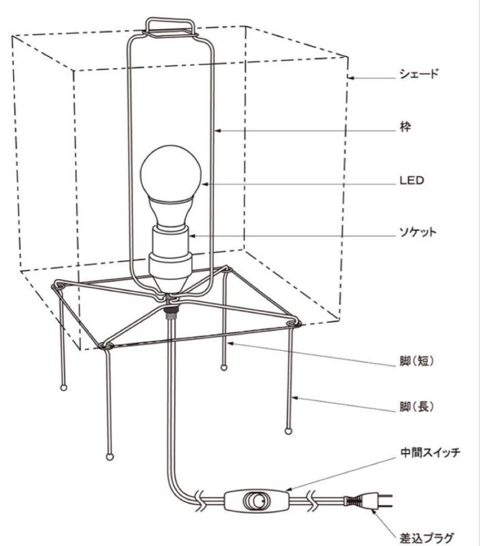 イサムノグチ アカリ 22N 和紙照明 AKARI 40W形相当 LED電球付き
