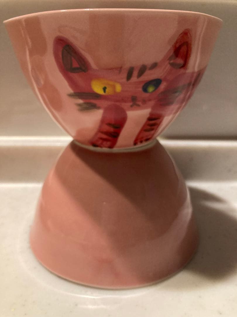 猫のイラスト 飯碗 3個セット キダサトコさん　chatoさん