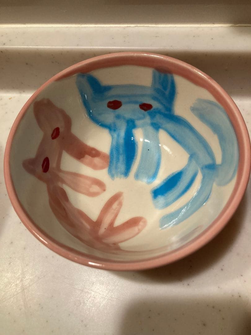 猫のイラスト 飯碗 3個セット キダサトコさん　chatoさん