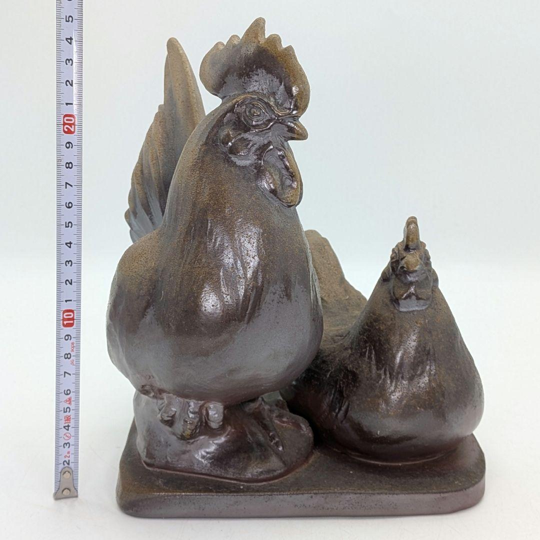 武用君彦 備前焼 干支置物「癸酉」 共箱共布栞 酉年 鶏 ニワトリ 鳥 縁起物