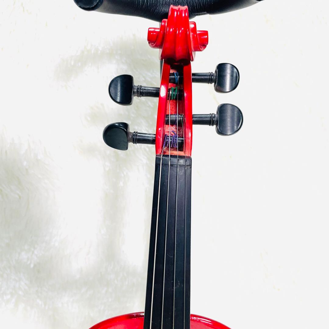 カルロジョルダーノ EV-201 赤 超美品 ケース弓付 エレキバイオリン