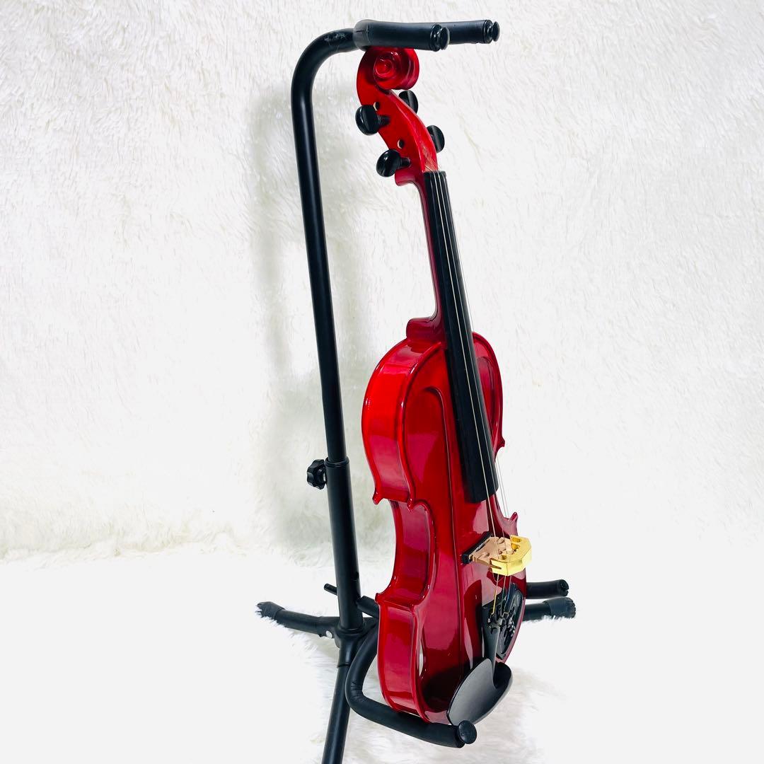 カルロジョルダーノ EV-201 赤 超美品 ケース弓付 エレキバイオリン
