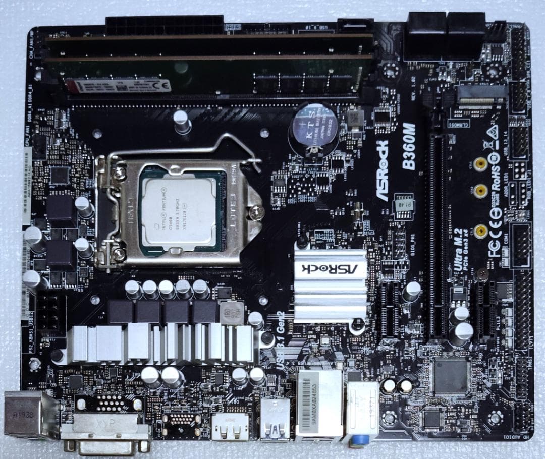 【動作確認済み】ASRock B360M マザーボード CPU・メモリ付き