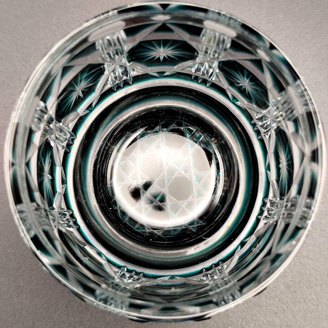 未使用品☆薩摩切子 猪口（切子、江戸切子、薩摩切子）