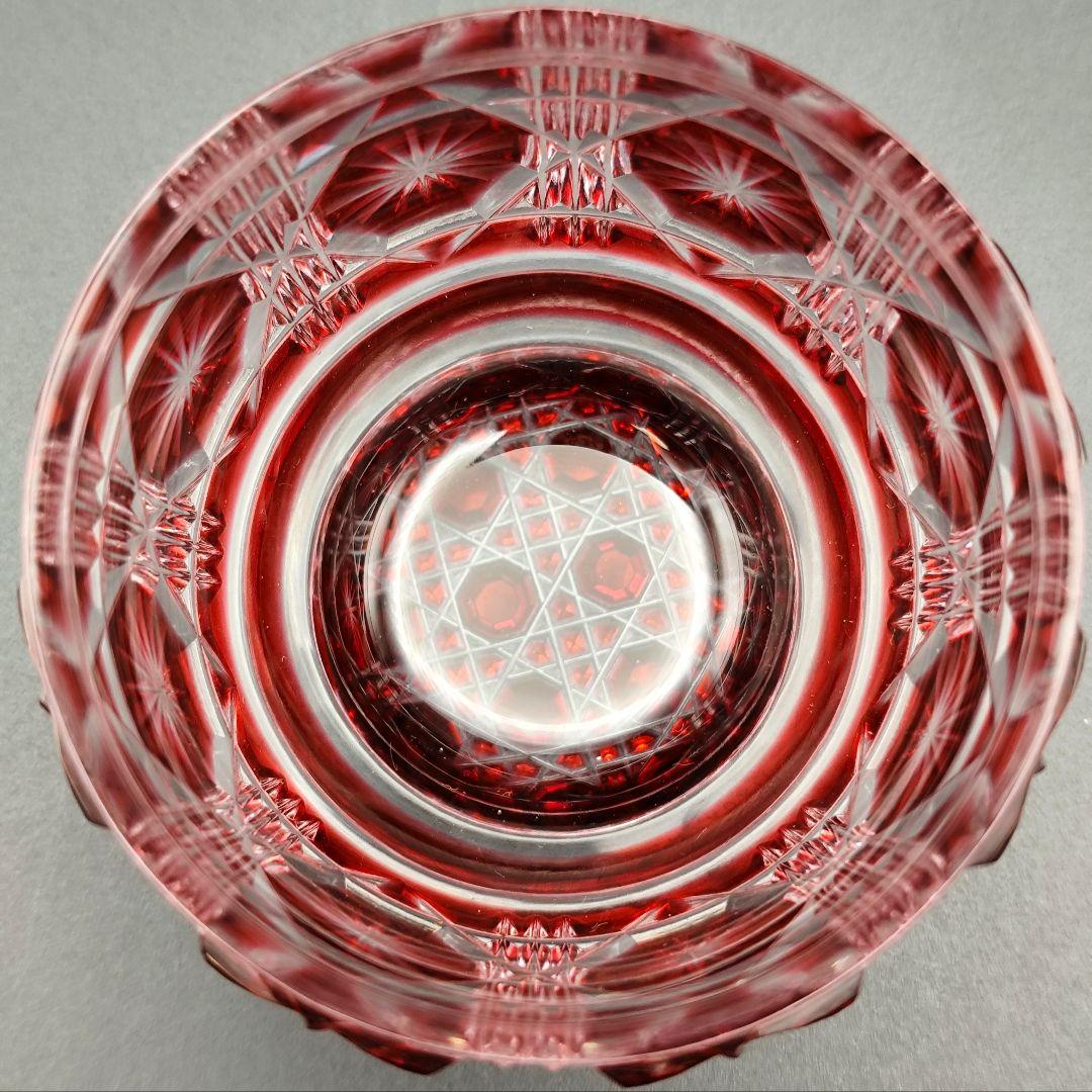 未使用品☆薩摩切子 猪口（切子、江戸切子、薩摩切子）