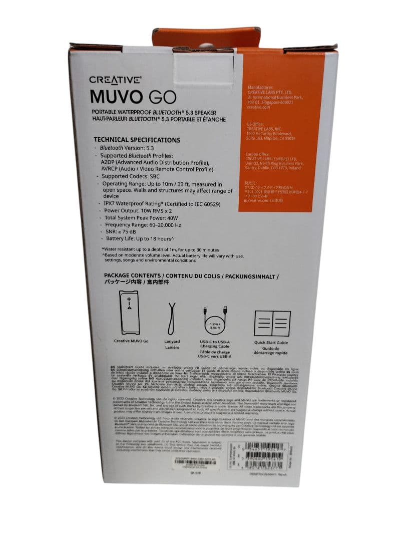 【新品・未開封】Creative MUVO GO ワイヤレススピーカー