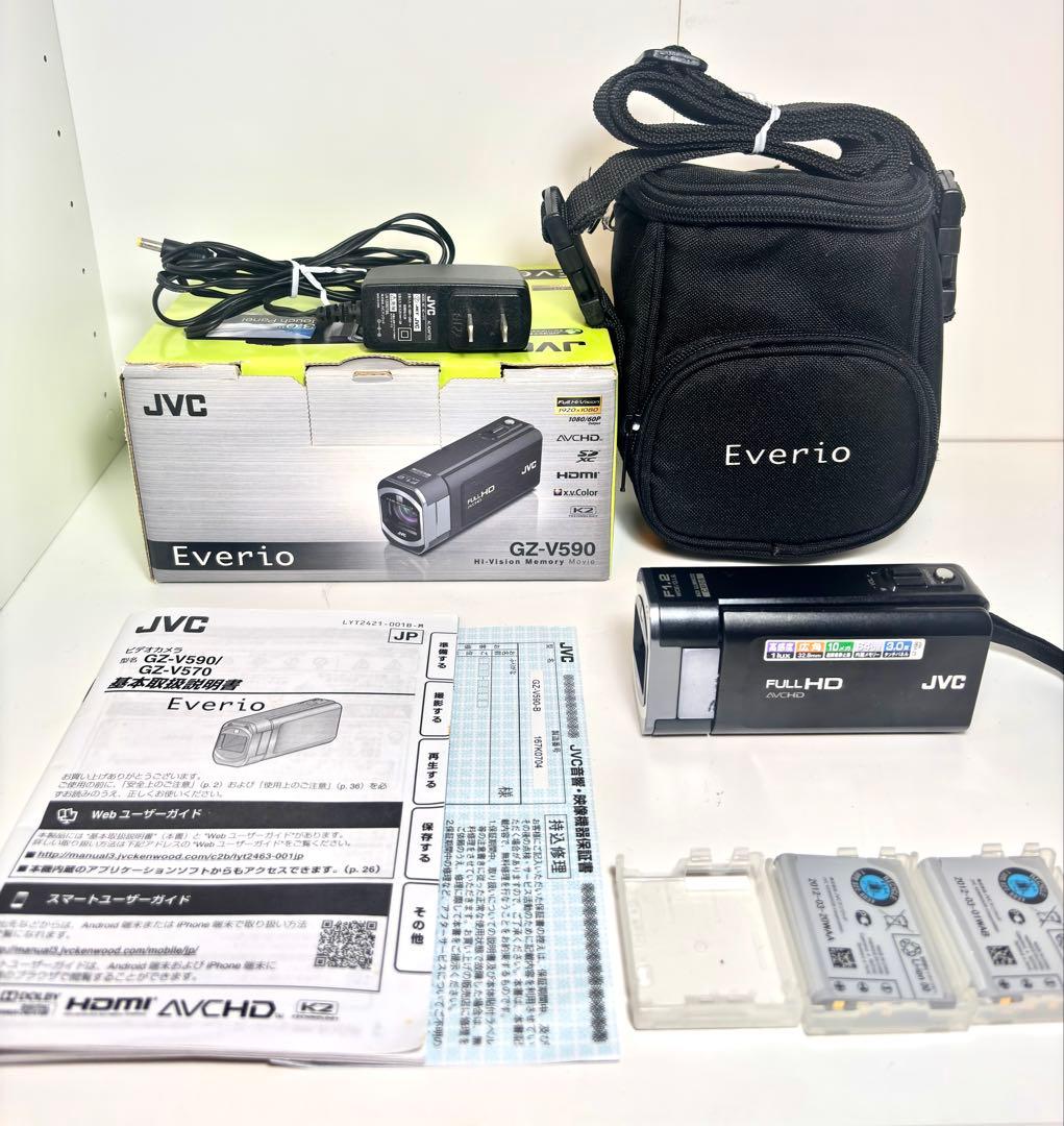 JVCケンウッド EVERIO 64GB ブラック GZ-V590 バッグ付き